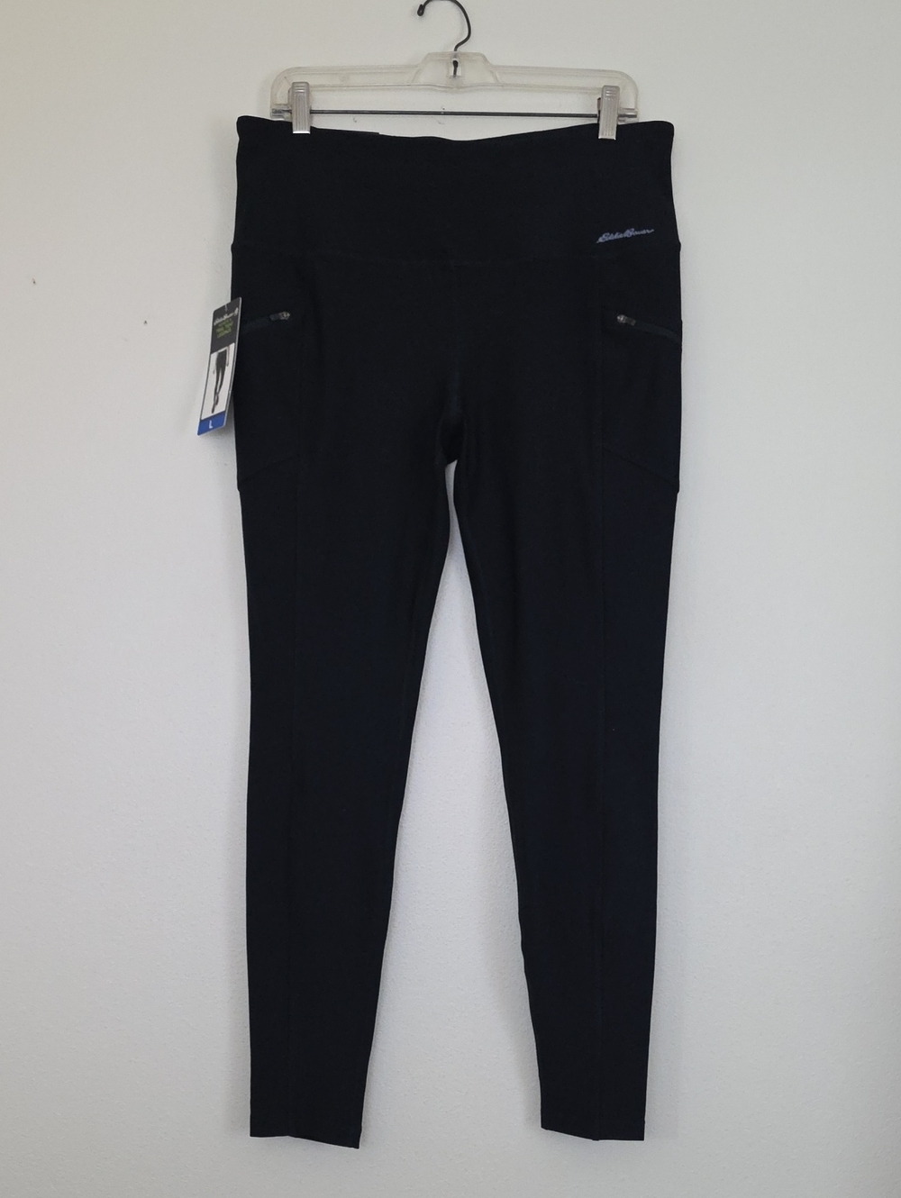 NWT Eddie Bauer Trail Tight Black Leggings Womens L